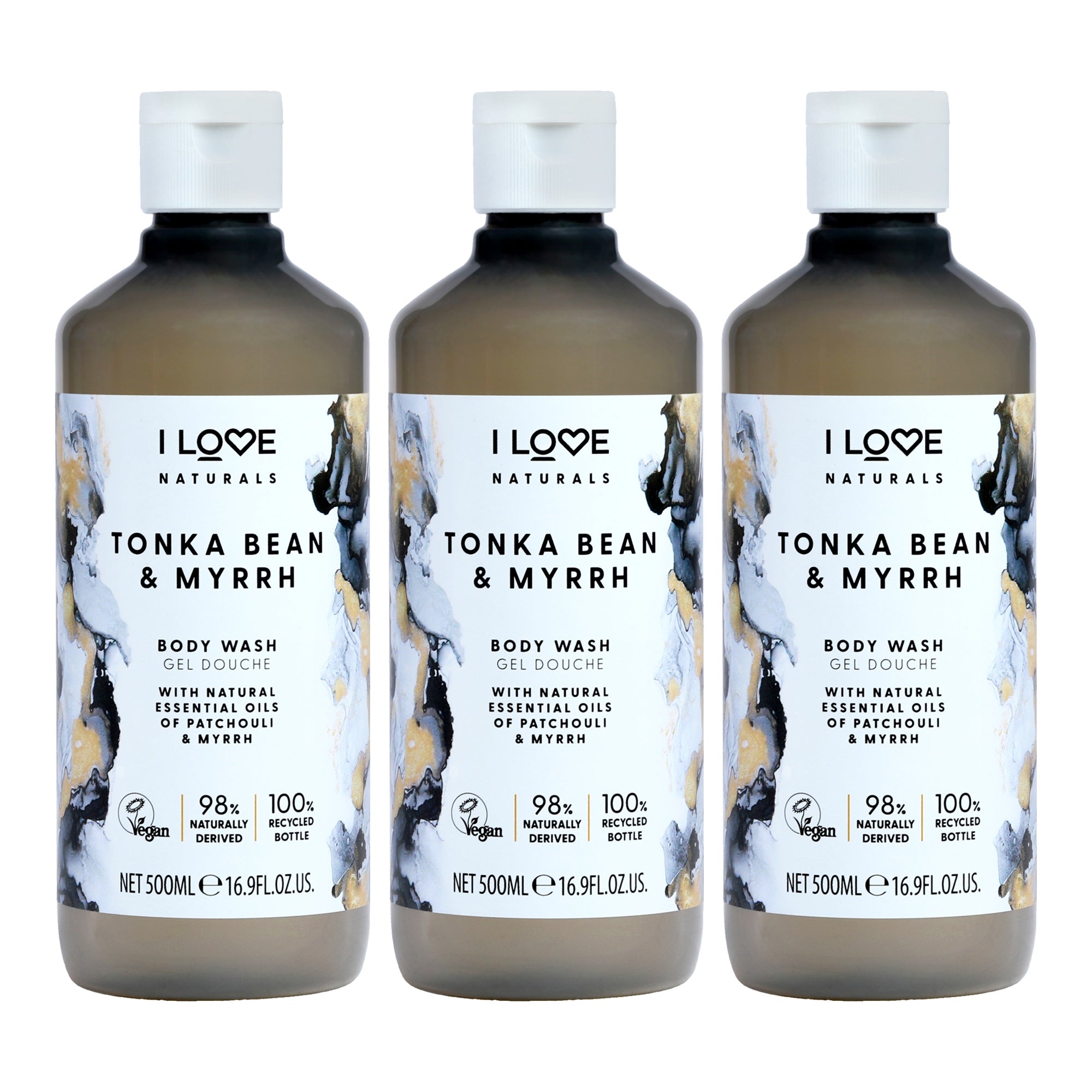 I Love Cosmetics Tonka Bean and Myrrh Body Wash - Pack of 3 -Thefragrancemart.com