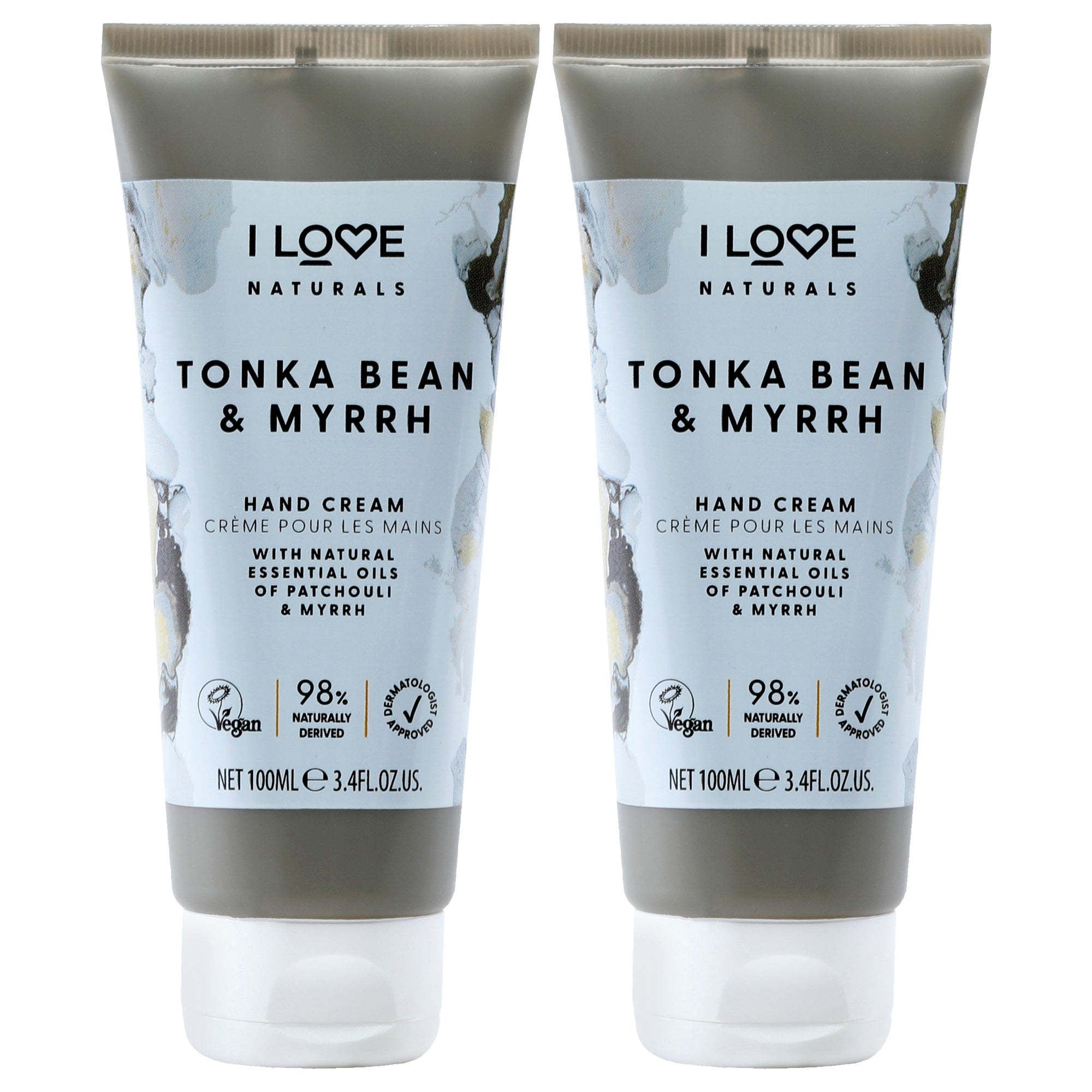 I Love Cosmetics Tonka Bean and Myrrh Hand Cream - Pack of 2 -Thefragrancemart.com
