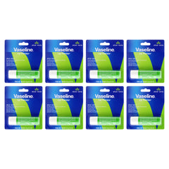 Vaseline Lip Therapy Petroleum Jelly - Aloe Vera - Pack of 8 -Thefragrancemart.com