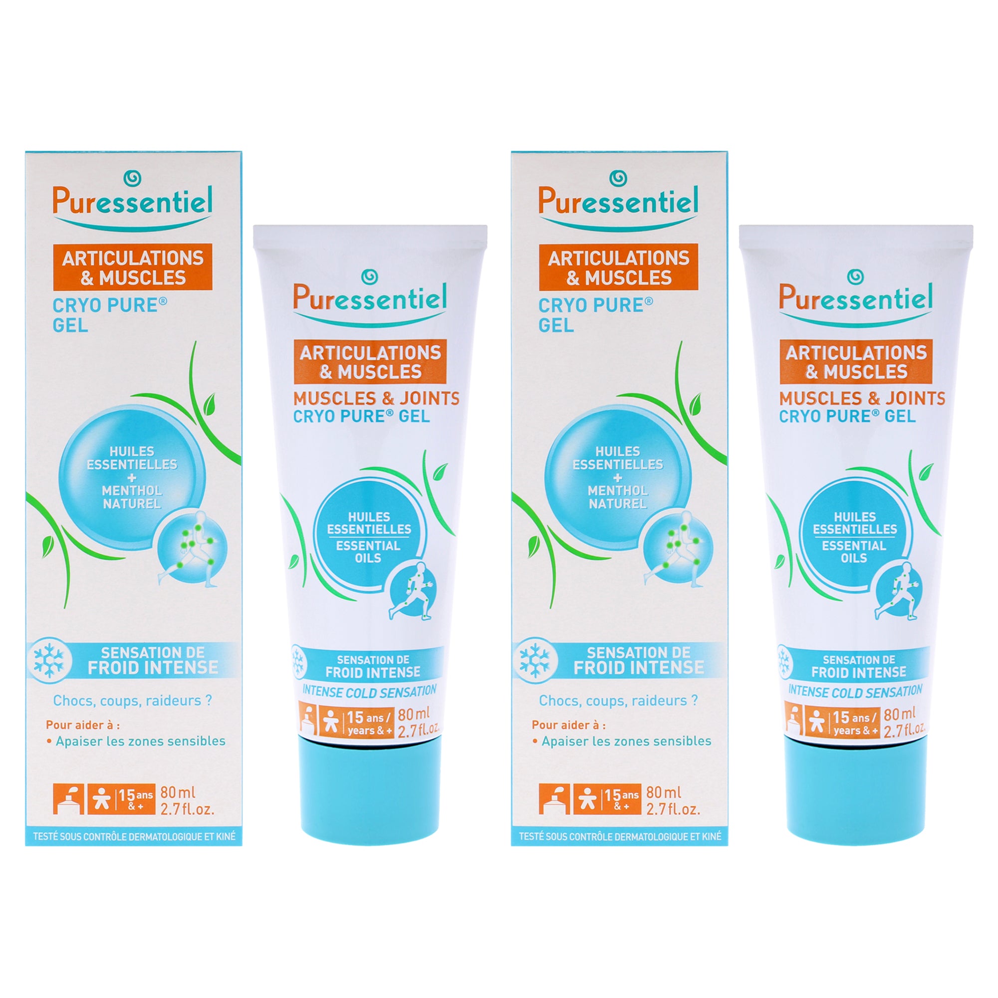 Puressentiel Muscles and Joints Cryo Pure Gel - Pack of 2 -Thefragrancemart.com