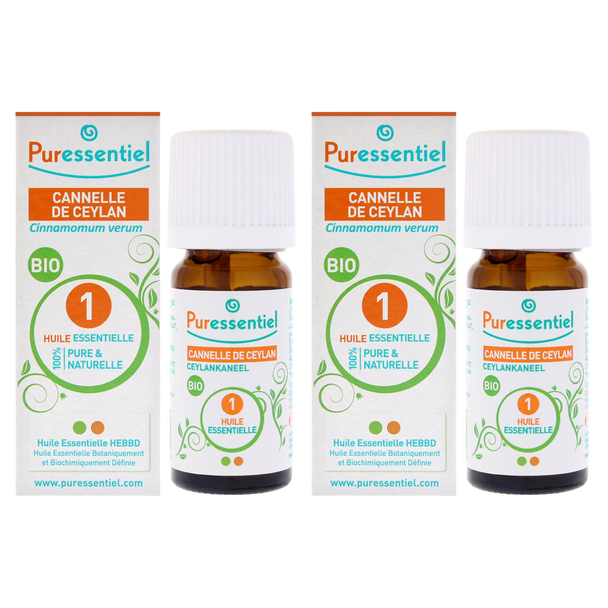 Puressentiel Organic Essential Oil - Cinnamon Ceylan - Pack of 2 -Thefragrancemart.com