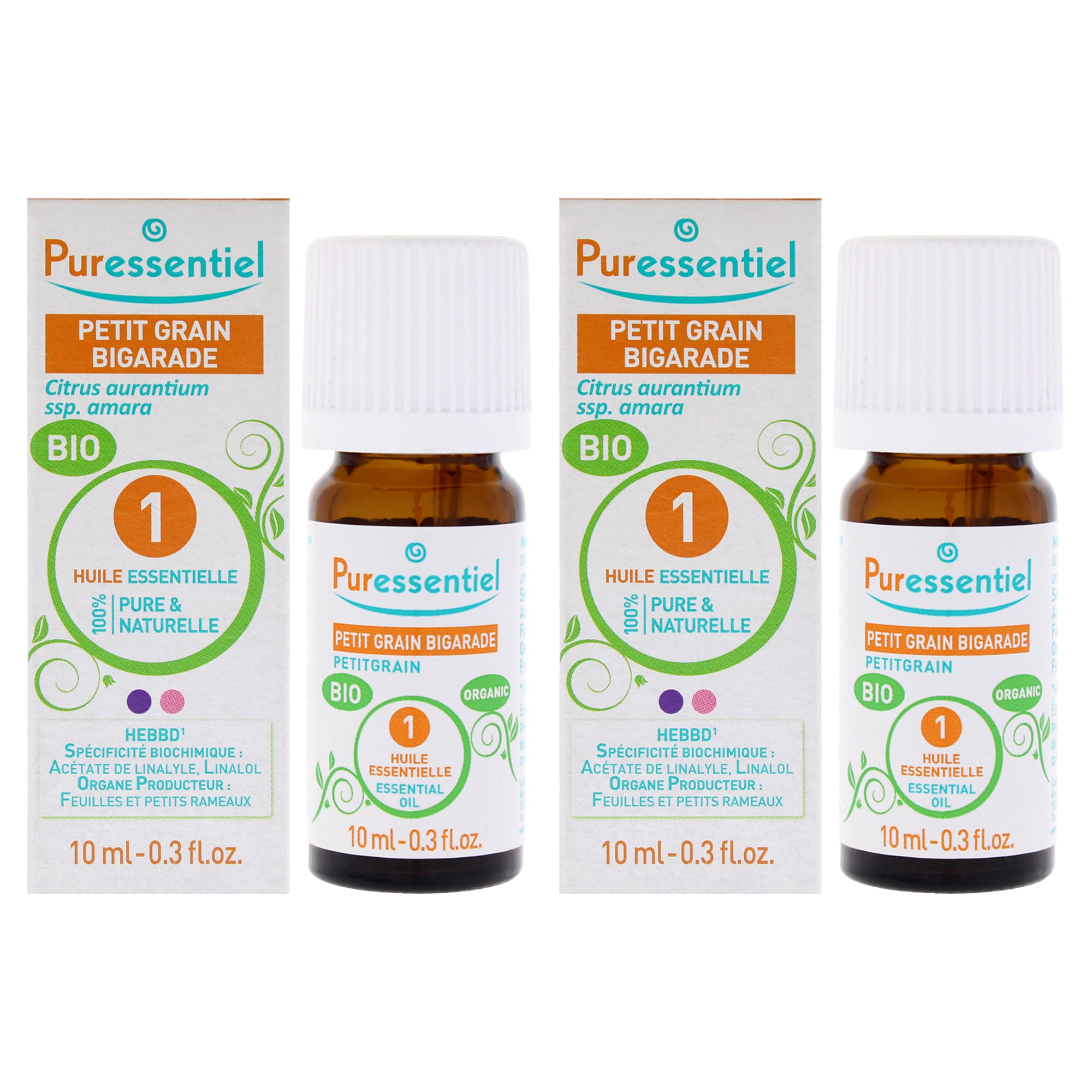 Puressentiel Organic Essential Oil - Petit Grain - Pack of 2 -Thefragrancemart.com
