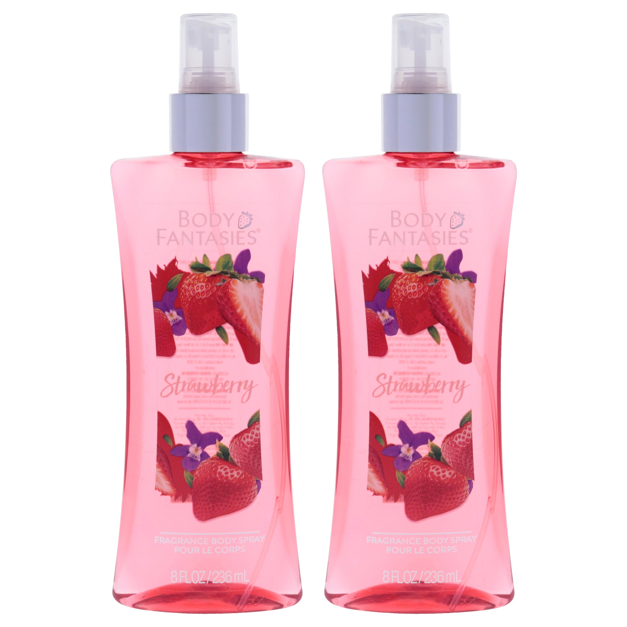 Body Fantasies Strawberry Fantasy - Pack of 2 -Thefragrancemart.com