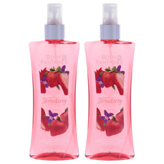 Body Fantasies Strawberry Fantasy - Pack of 2 -Thefragrancemart.com