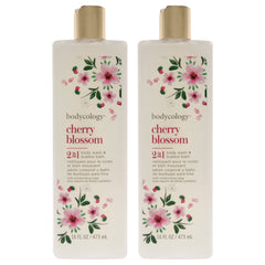 Bodycology 2 in 1 Body Wash and Bubble Bath - Cherry Blossom - Pack of 2 -Thefragrancemart.com
