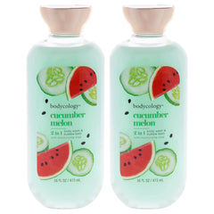Bodycology 2 in 1 Body Wash and Bubble Bath - Cucumber Melon - Pack of 2 -Thefragrancemart.com