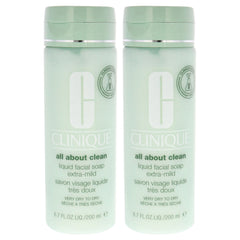Clinique All About Clean Liquid Facial Soap Extra Mild - Pack of 2 -Thefragrancemart.com