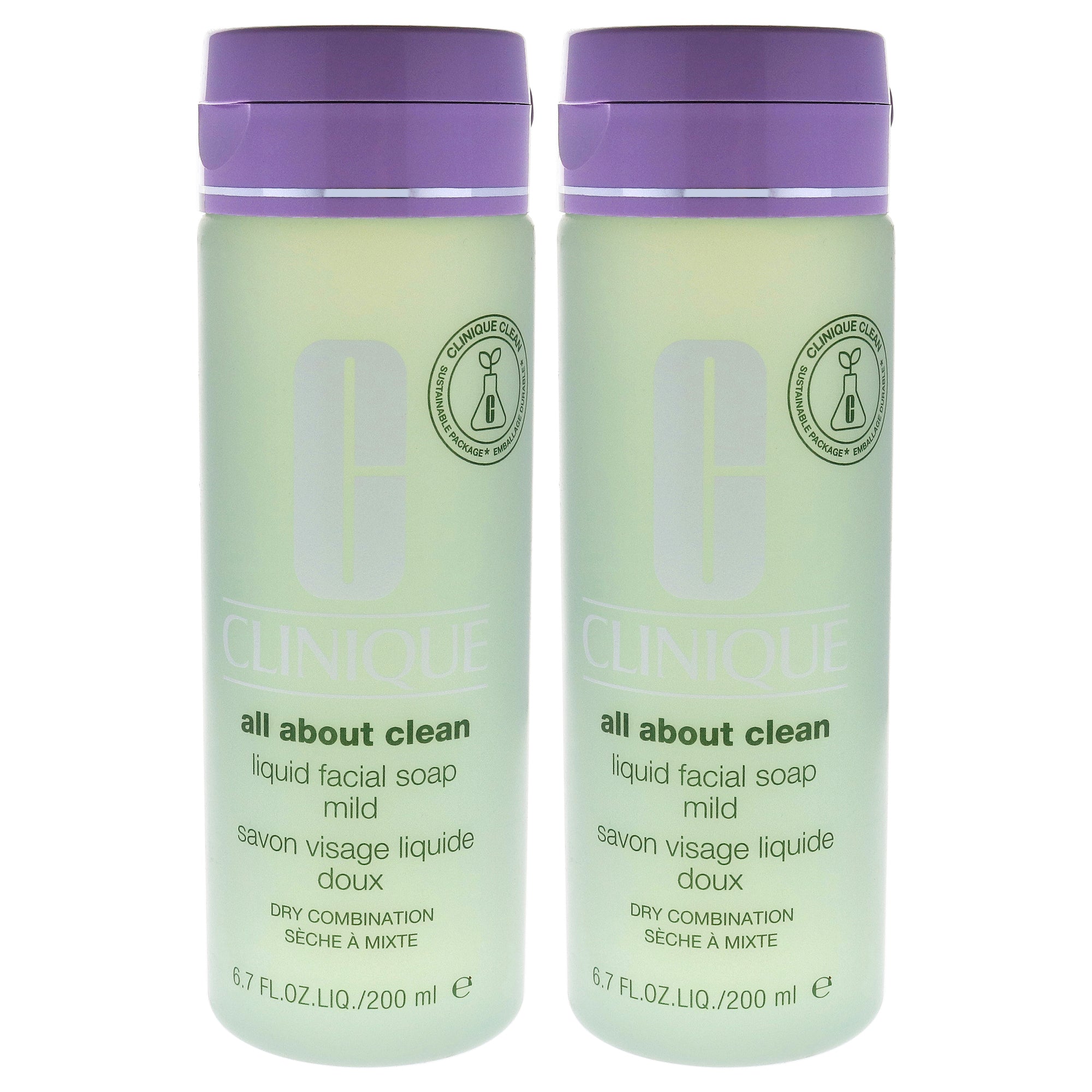 Clinique All About Clean Liquid Facial Soap Mild - Pack of 2 -Thefragrancemart.com
