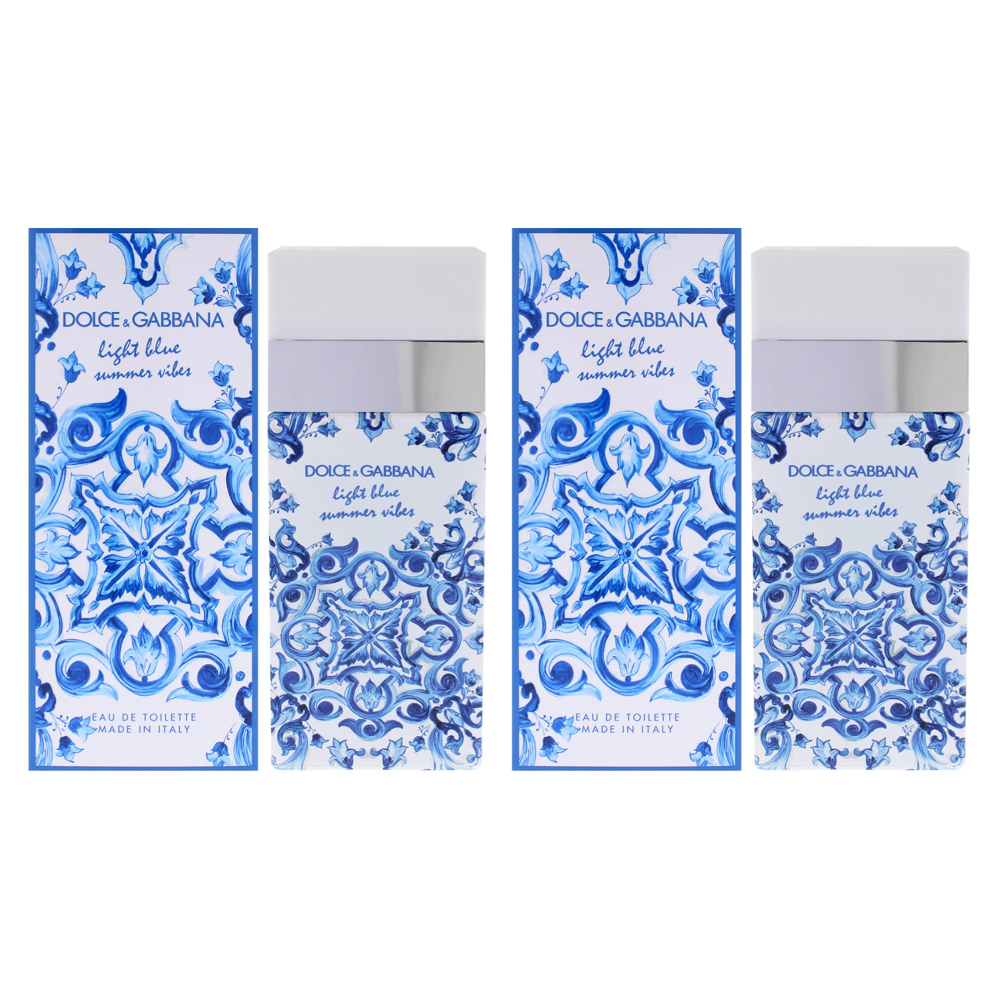 Dolce and Gabbana Light Blue Summer Vibes - Pack of 2 Eau De Toilette-Thefragrancemart.com