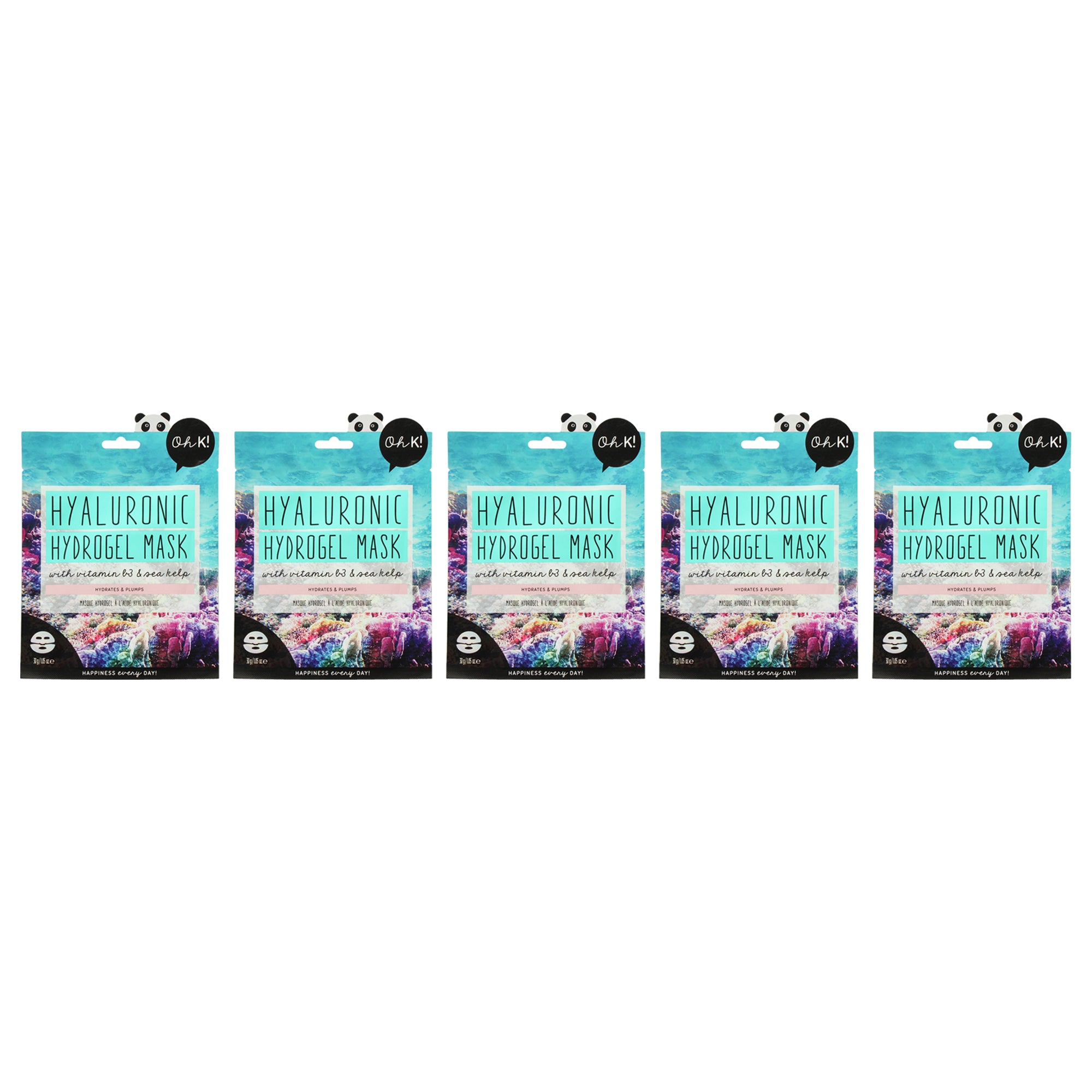 Oh K! Hydrogel Sheet Mask - Hyaluronic - Pack of 5 -Thefragrancemart.com