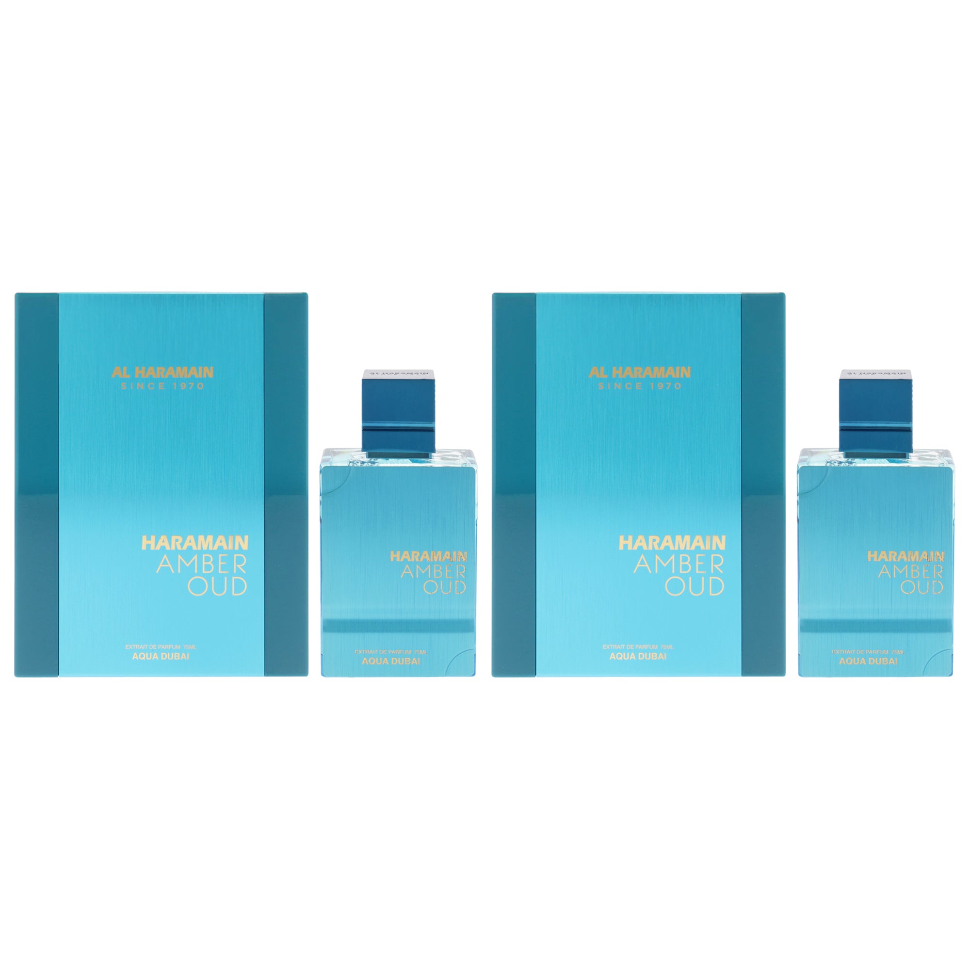 Al Haramain Amber Oud - Aqua Dubai Edition - Pack of 2 Eau De Parfum-Thefragrancemart.com