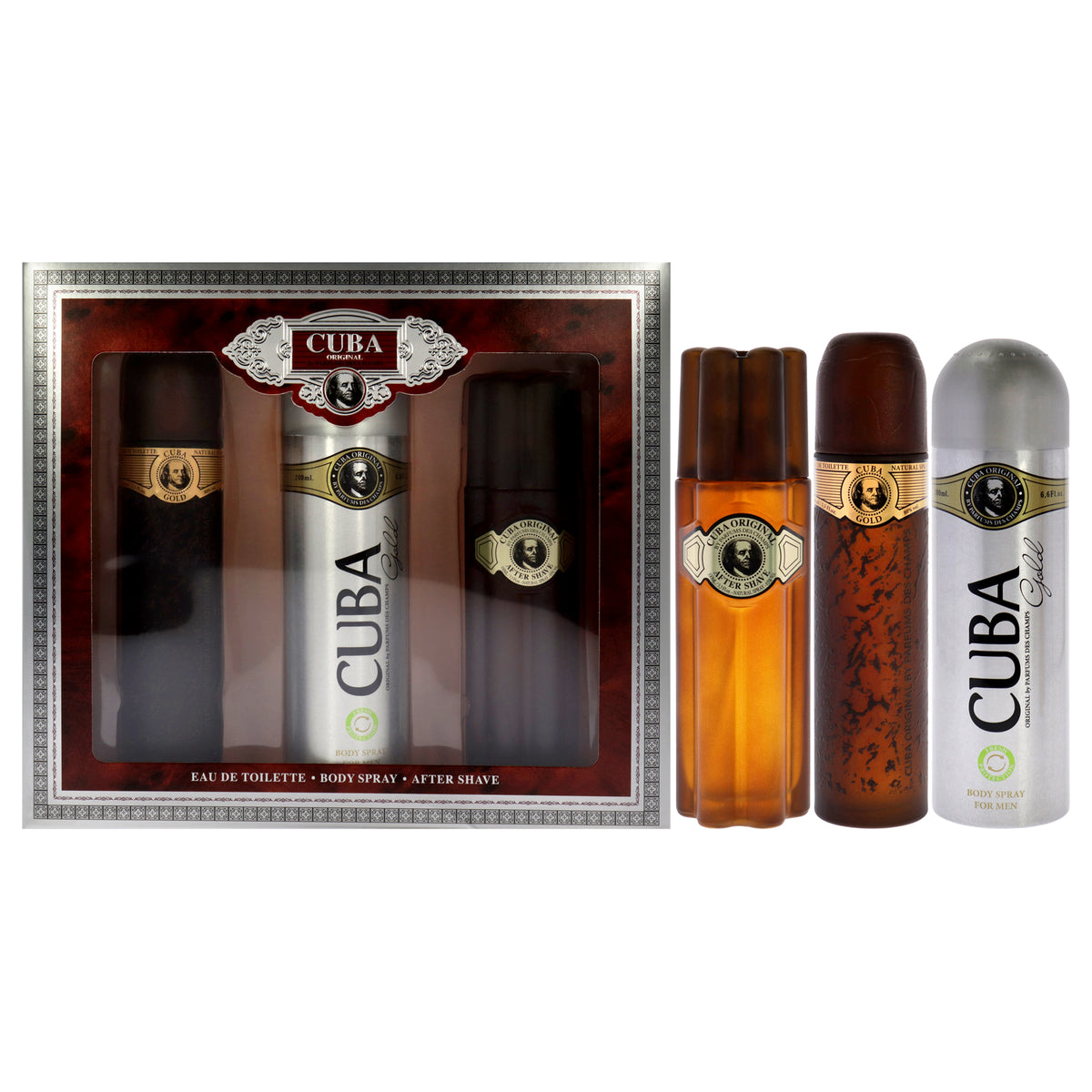 Cuba Gold 3 Pc Gift Set-Thefragrancemart.com