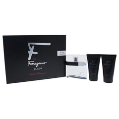 Salvatore Ferragamo F Black 3 Pc Gift Set-Thefragrancemart.com