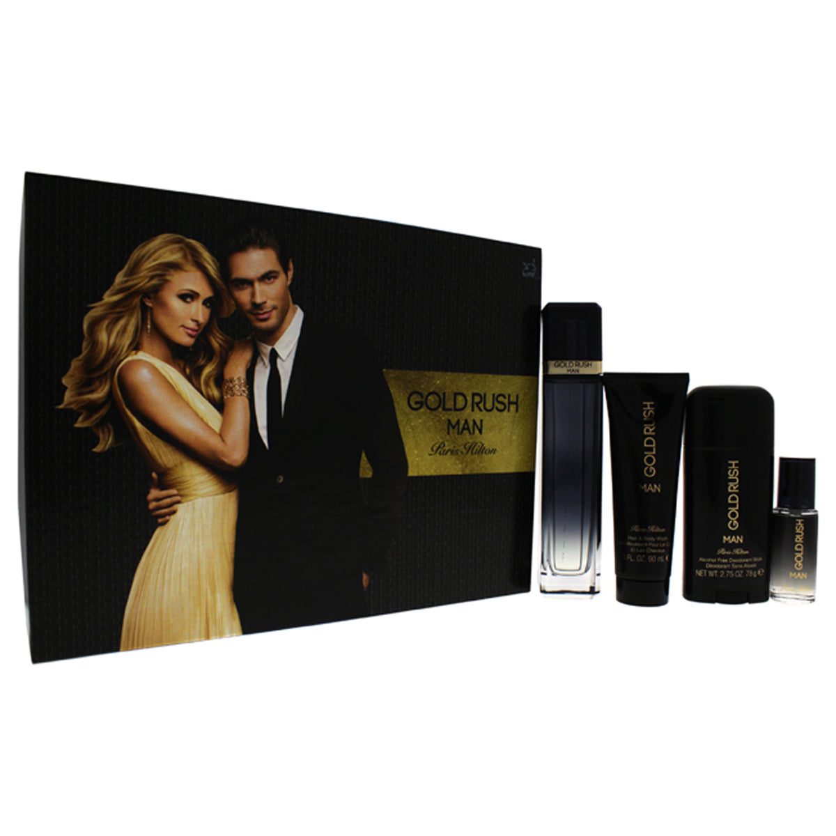 Paris Hilton Gold Rush Man 4 Pc Gift Set-Thefragrancemart.com