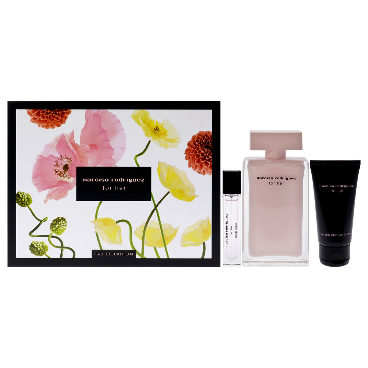 Narciso Rodriguez 3 Pc Gift Set-Thefragrancemart.com