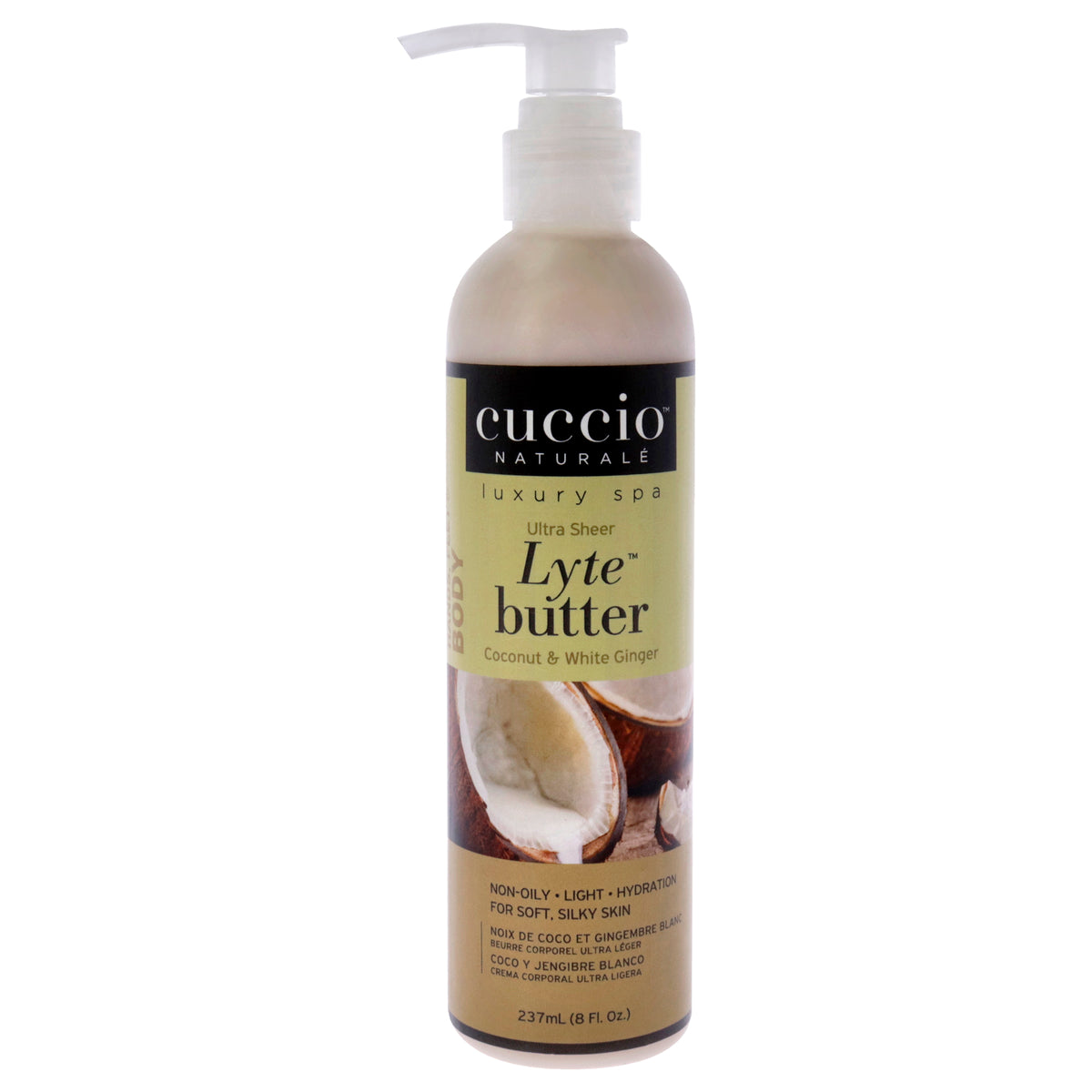 Cuccio Naturale Lyte Ultra-Sheer Body Butter - Coconut and White Ginger -Thefragrancemart.com