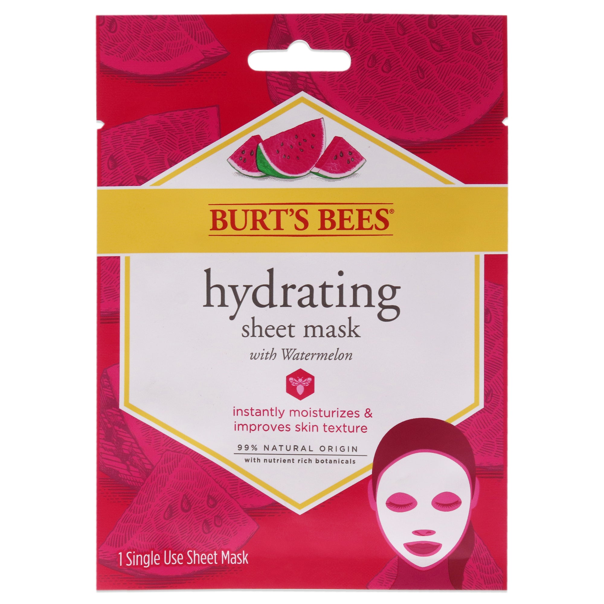 Burts Bees Hydrating Sheet Mask with Watermelon -Thefragrancemart.com