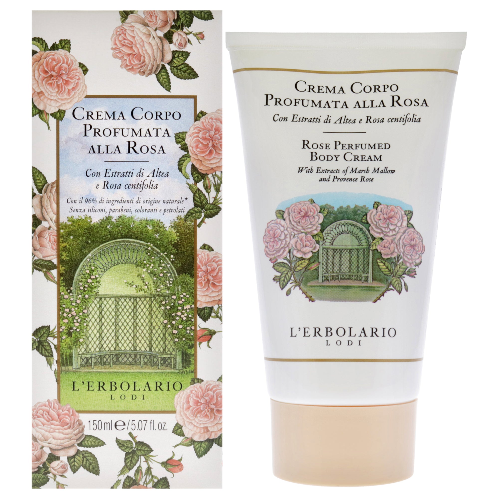 LErbolario Perfumed Body Cream - Rose -Thefragrancemart.com