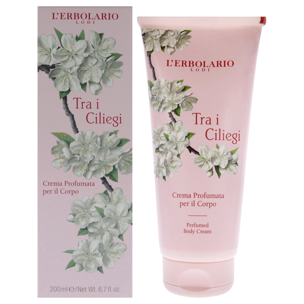 LErbolario Perfume Body Cream - Tra I Ciliegi -Thefragrancemart.com