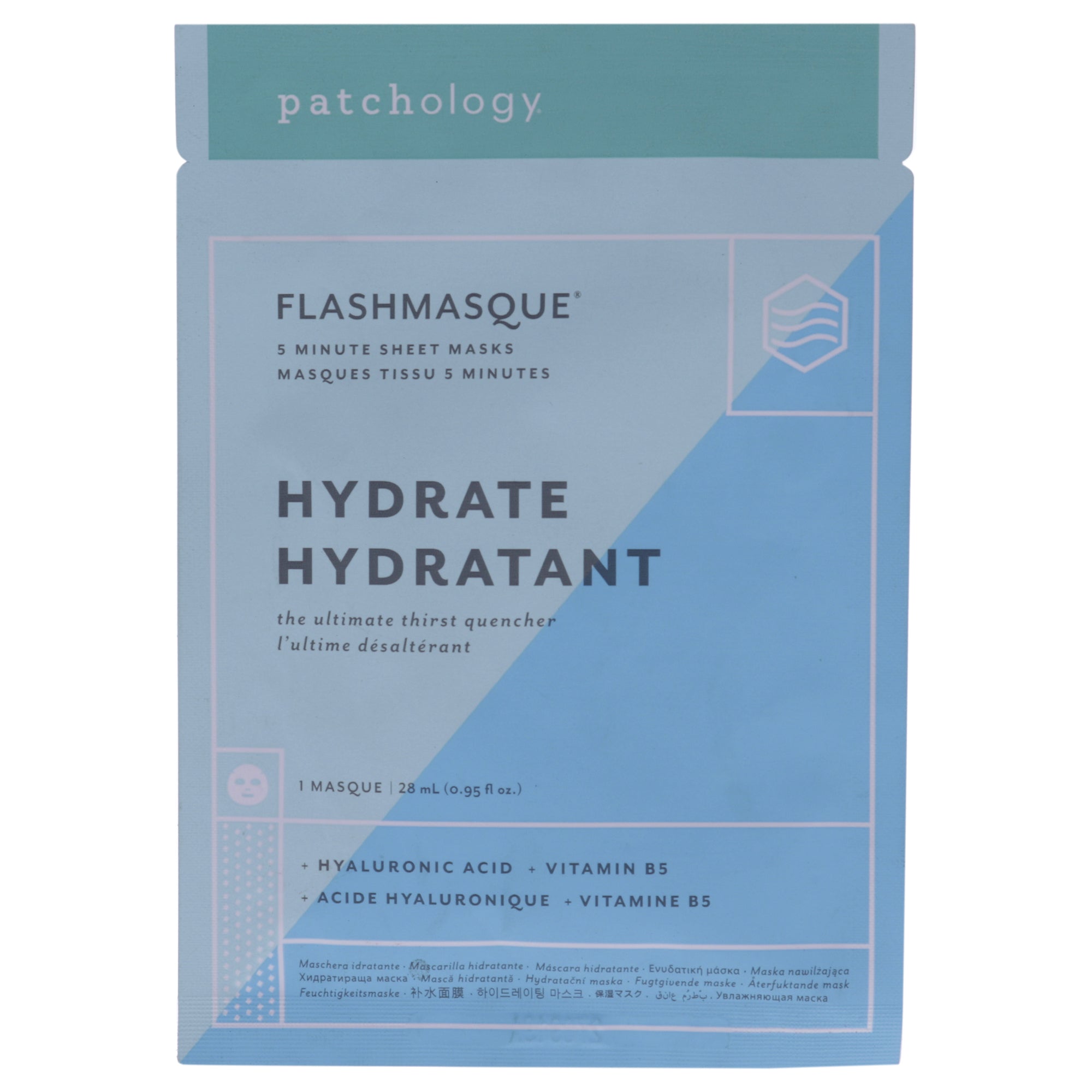 Patchology Flashmasque 5 Minute Facial Sheets - Hydratant -Thefragrancemart.com