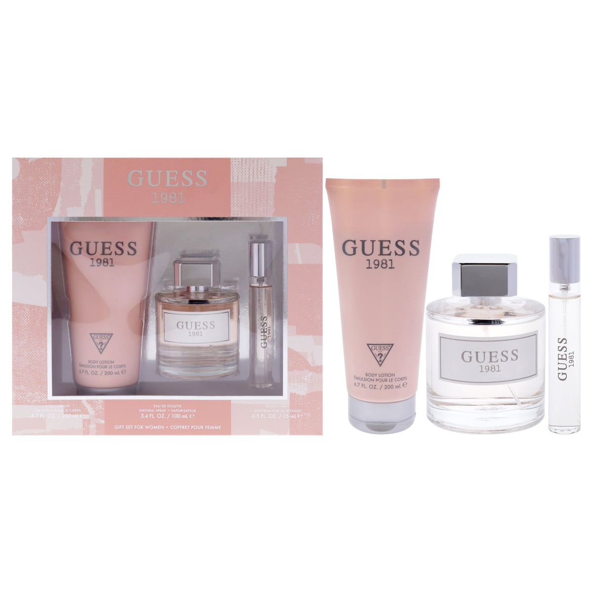 Guess 1981 Los Angeles 3 Pc Gift Set-Thefragrancemart.com