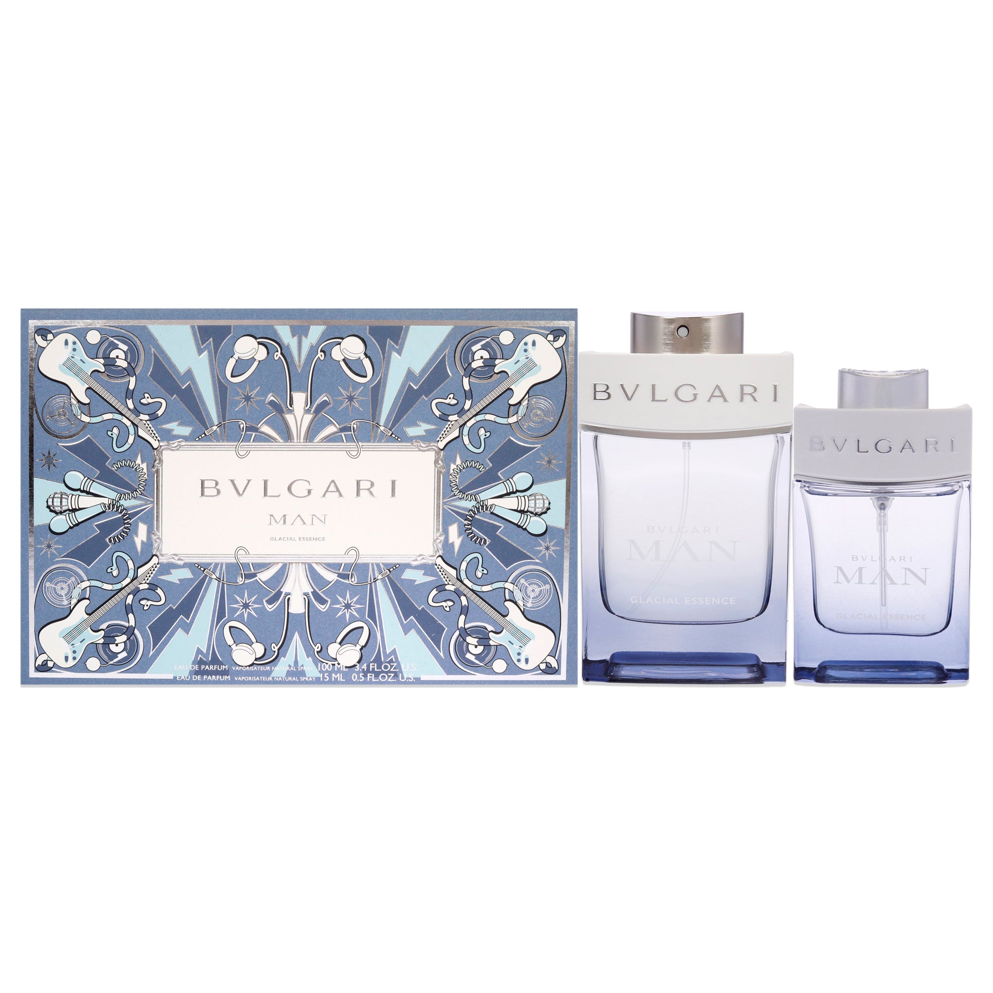 Bvlgari Man Glacial Essence 2 Pc Gift Set-Thefragrancemart.com