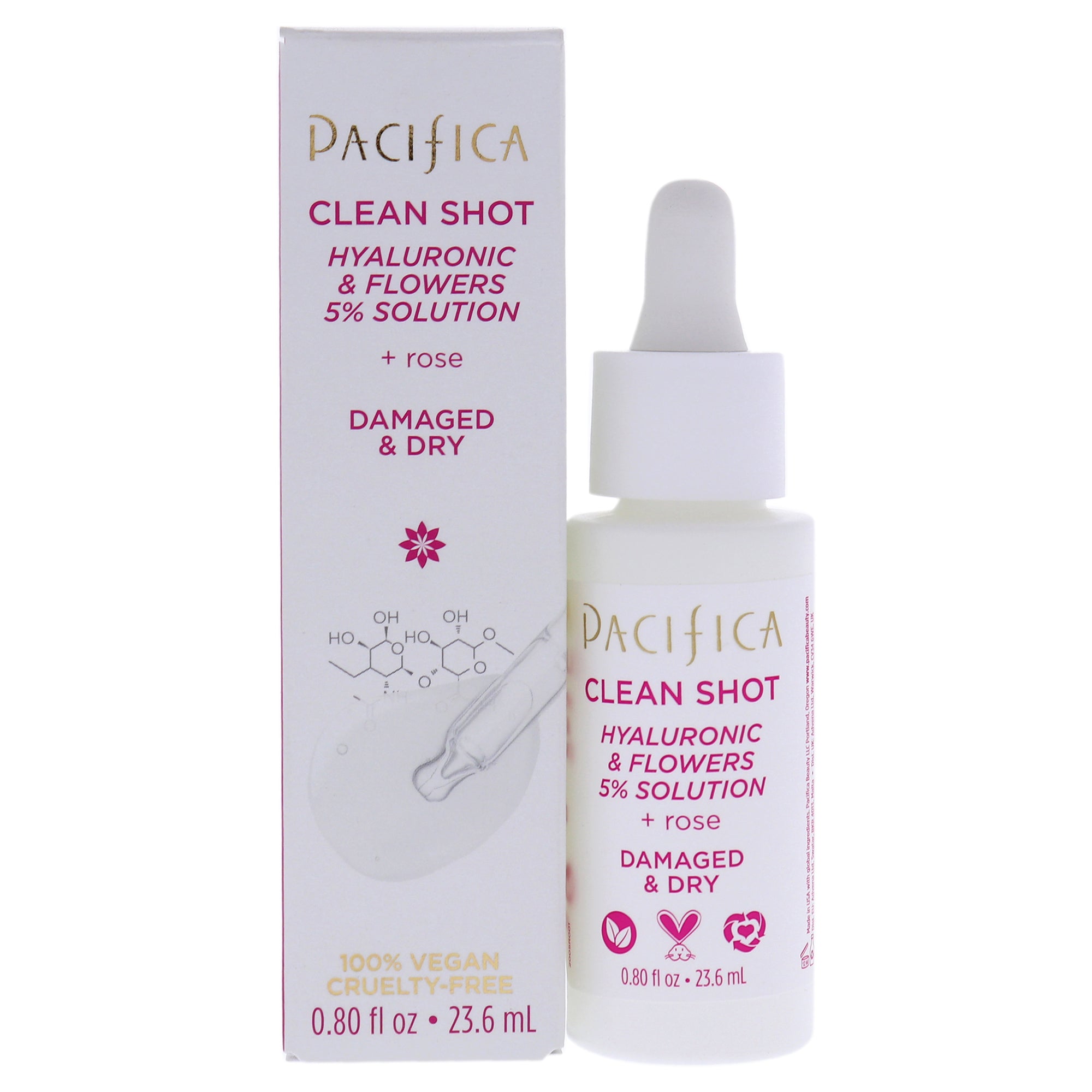Pacifica Clean Shot Hyaluronic and Flowers 5 Percent Solution -Thefragrancemart.com