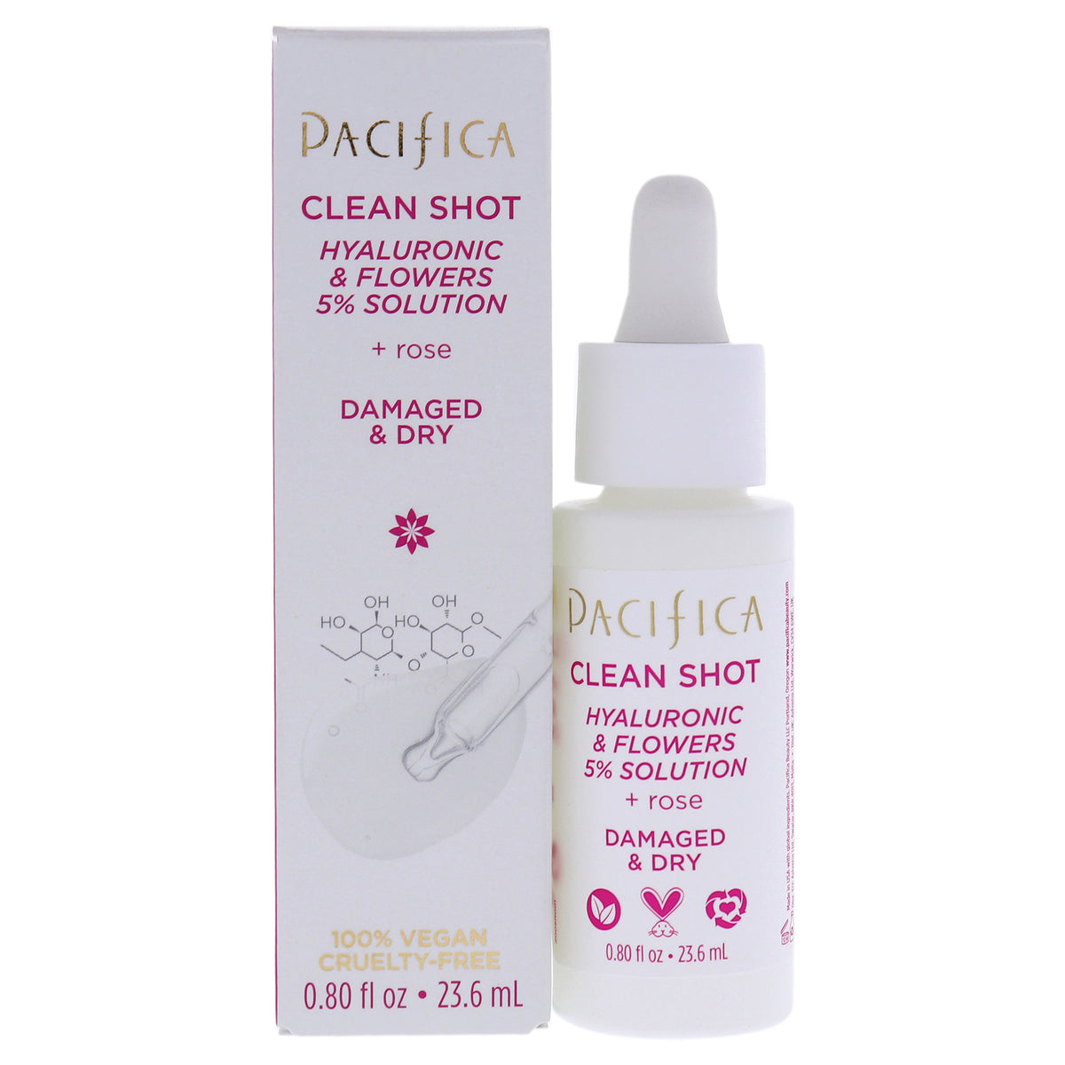 Pacifica Clean Shot Hyaluronic and Flowers 5 Percent Solution -Thefragrancemart.com