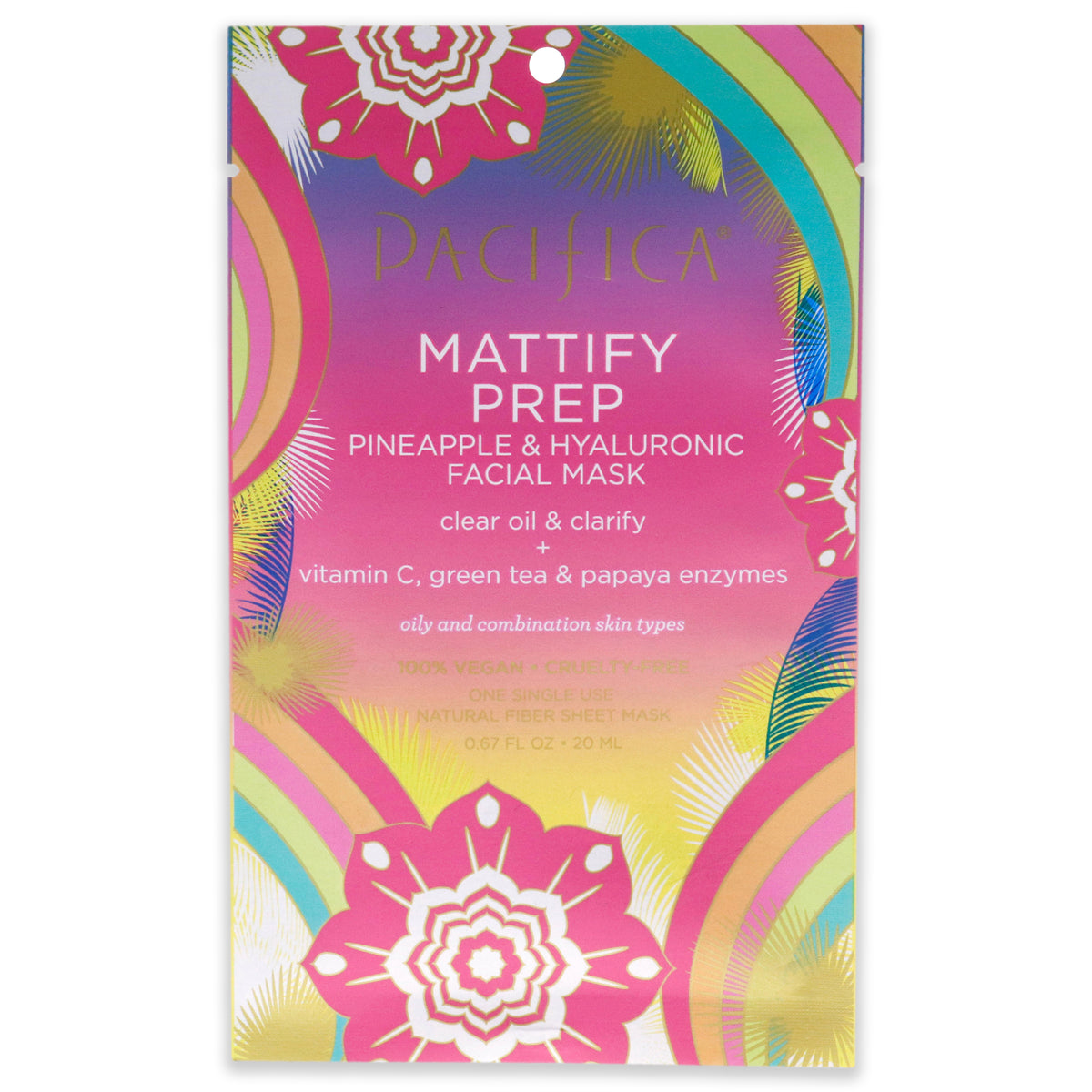 Pacifica Mattify Prep Pineapple and Hyaluronic Facial Mask -Thefragrancemart.com