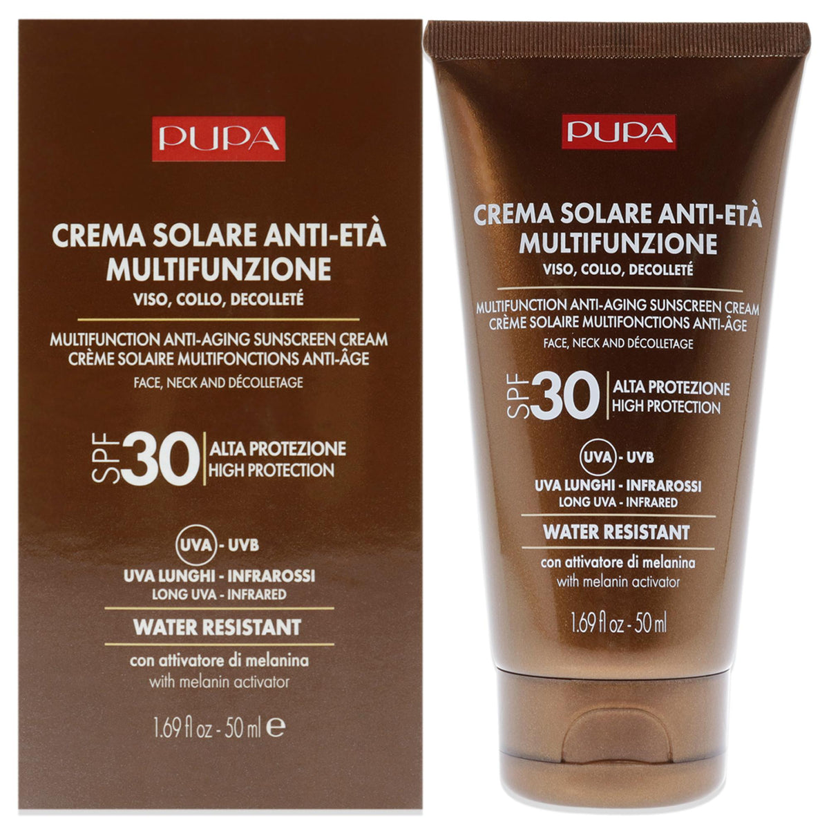Pupa Milano Multifunction Anti-Aging Water Resistant Sunscreen for Face SPF 30 -Thefragrancemart.com