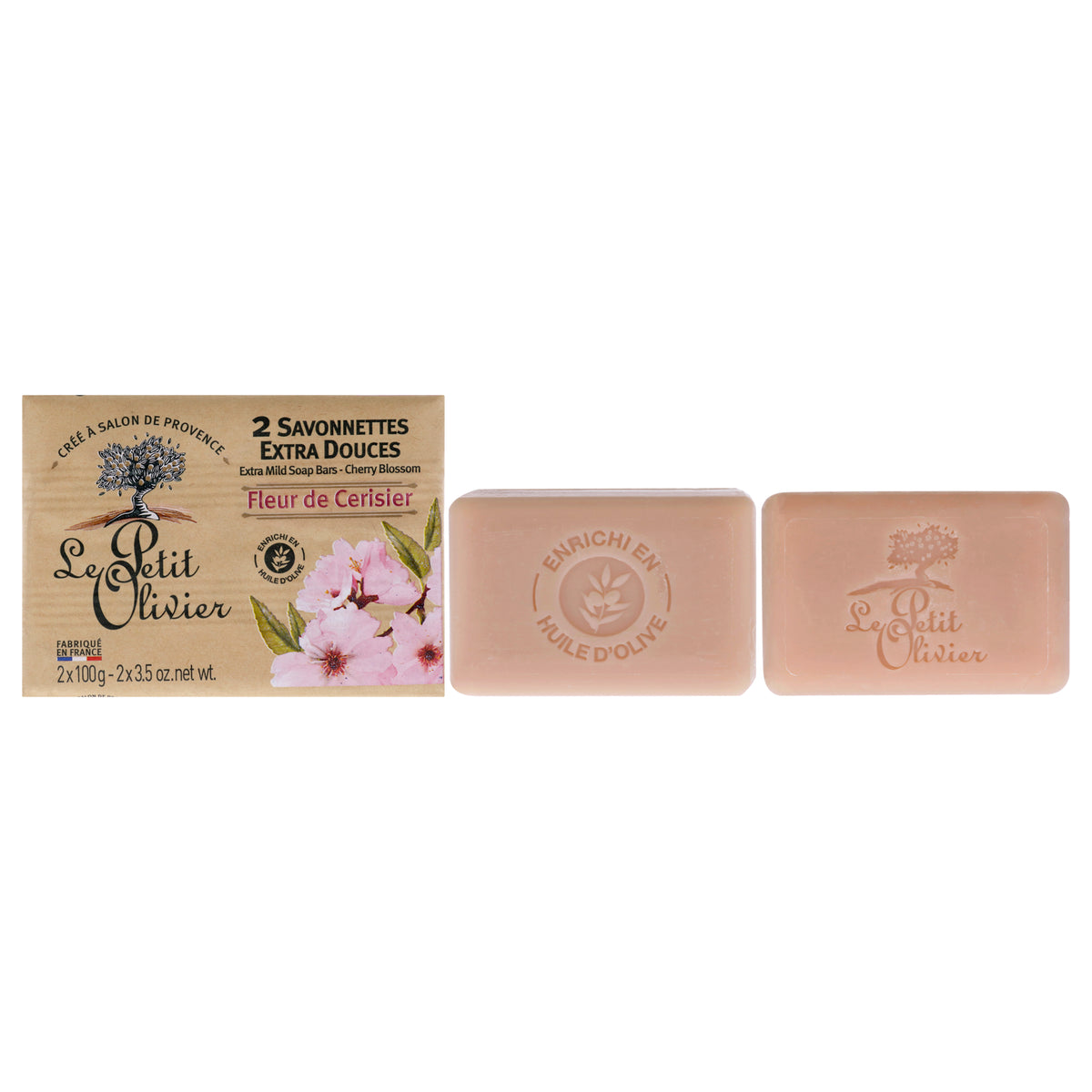 Le Petit Olivier Extra Mild Soap Bars - Cherry Blossom -Thefragrancemart.com