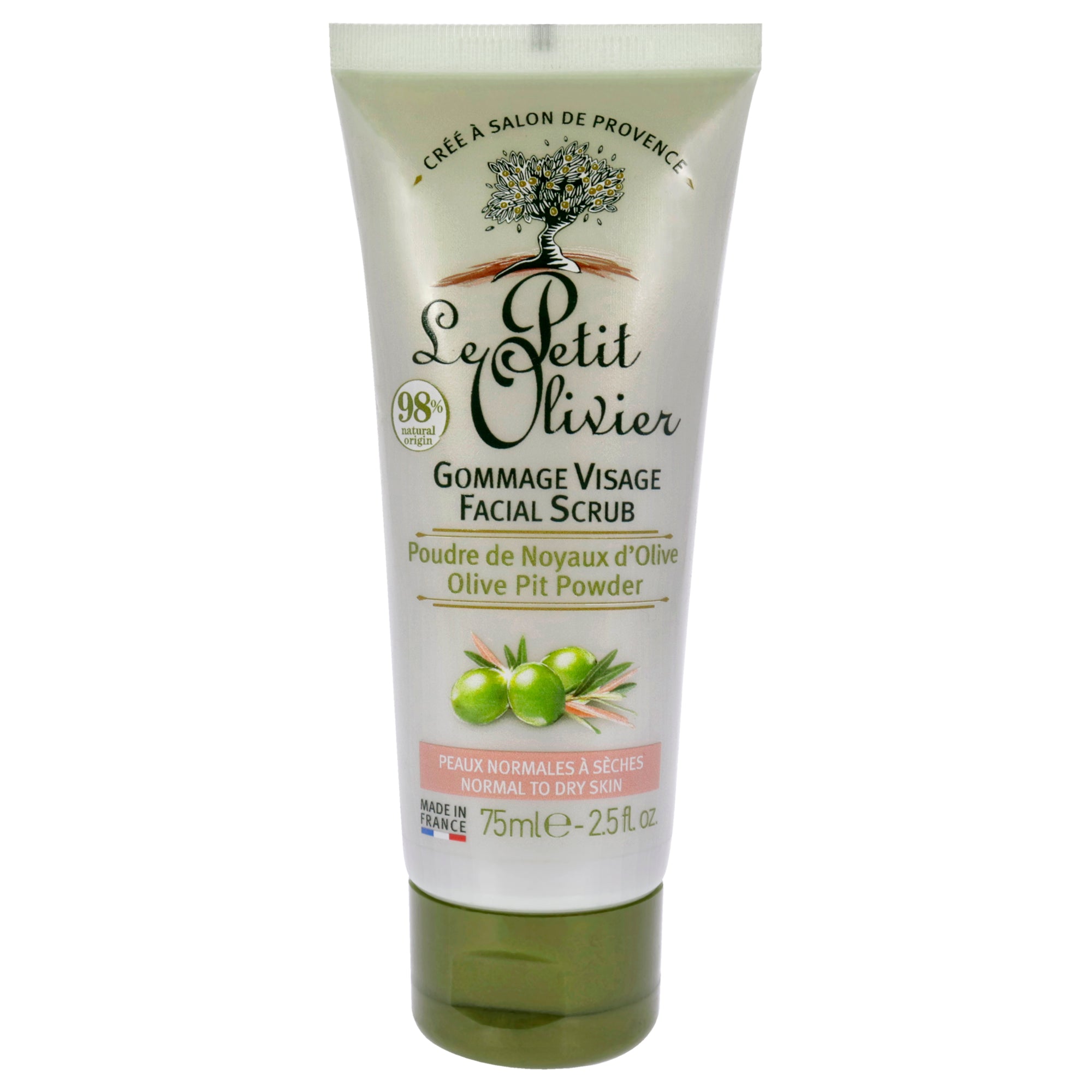 Le Petit Olivier Facial Scrub for Normal to Dry Skin - Olive Pit Powder -Thefragrancemart.com