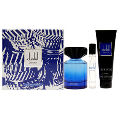 Alfred Dunhill Driven Blue 3 Pc Gift Set-Thefragrancemart.com