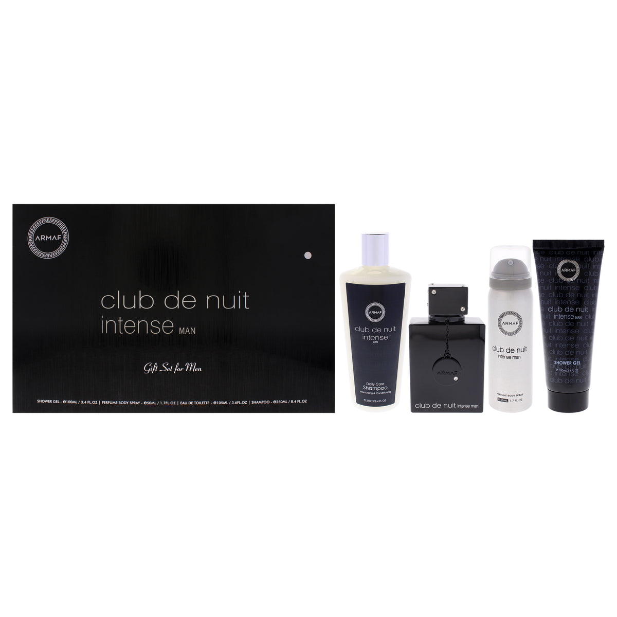 Armaf Club De Nuit Intense 4 Pc Gift Set-Thefragrancemart.com