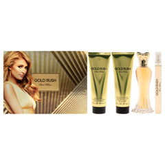 Paris Hilton Gold Rush 4 Pc Gift Set-Thefragrancemart.com