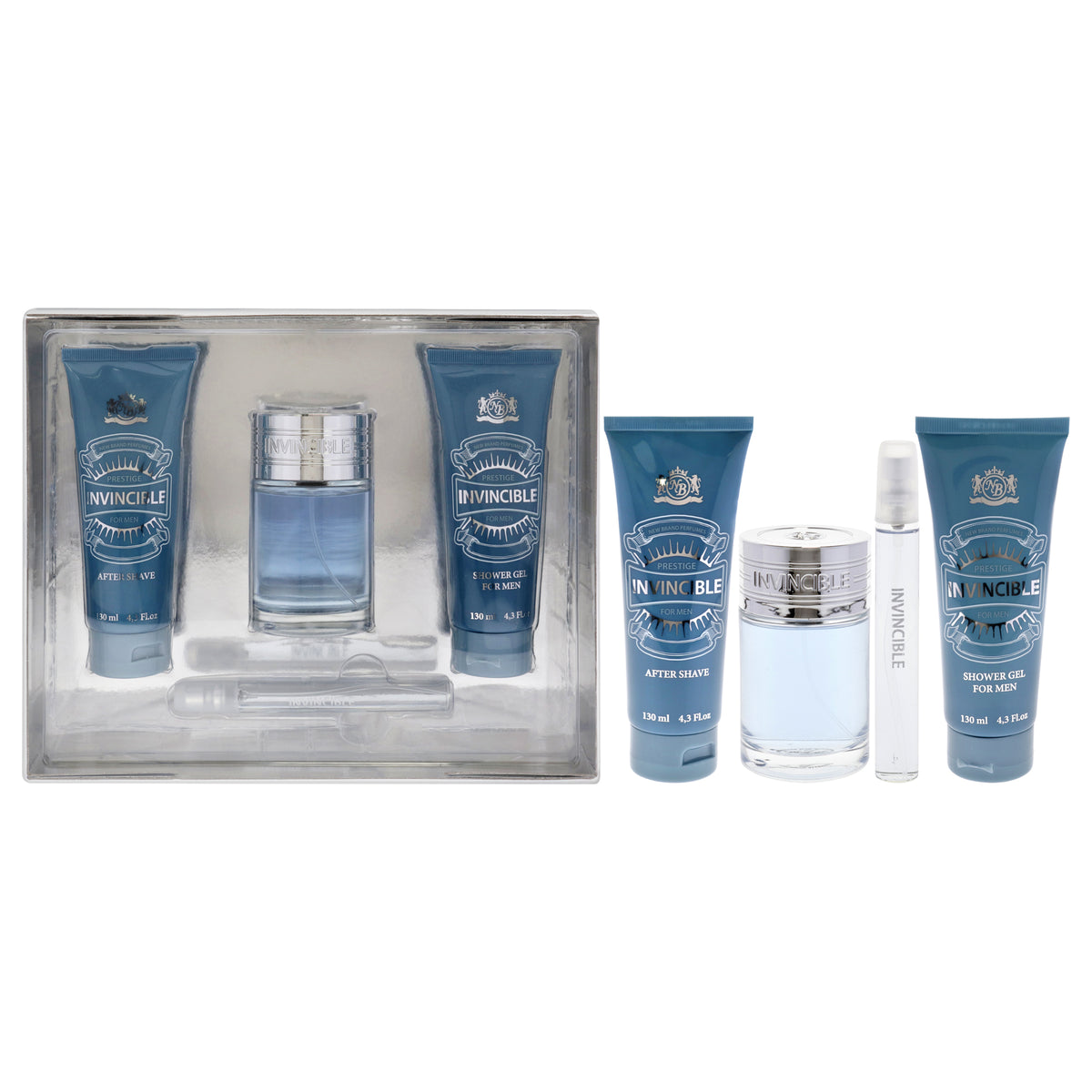 New Brand Invincible 4 Pc Gift Set-Thefragrancemart.com