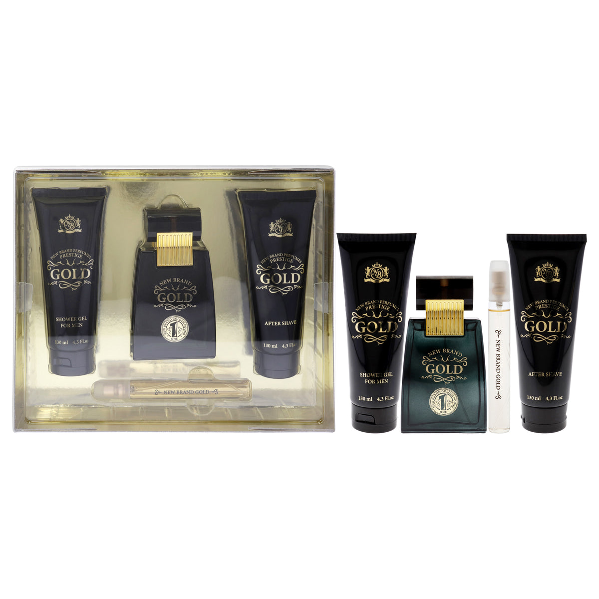 New Brand Gold 4 Pc Gift Set-Thefragrancemart.com