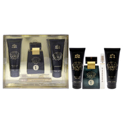 New Brand Gold 4 Pc Gift Set-Thefragrancemart.com