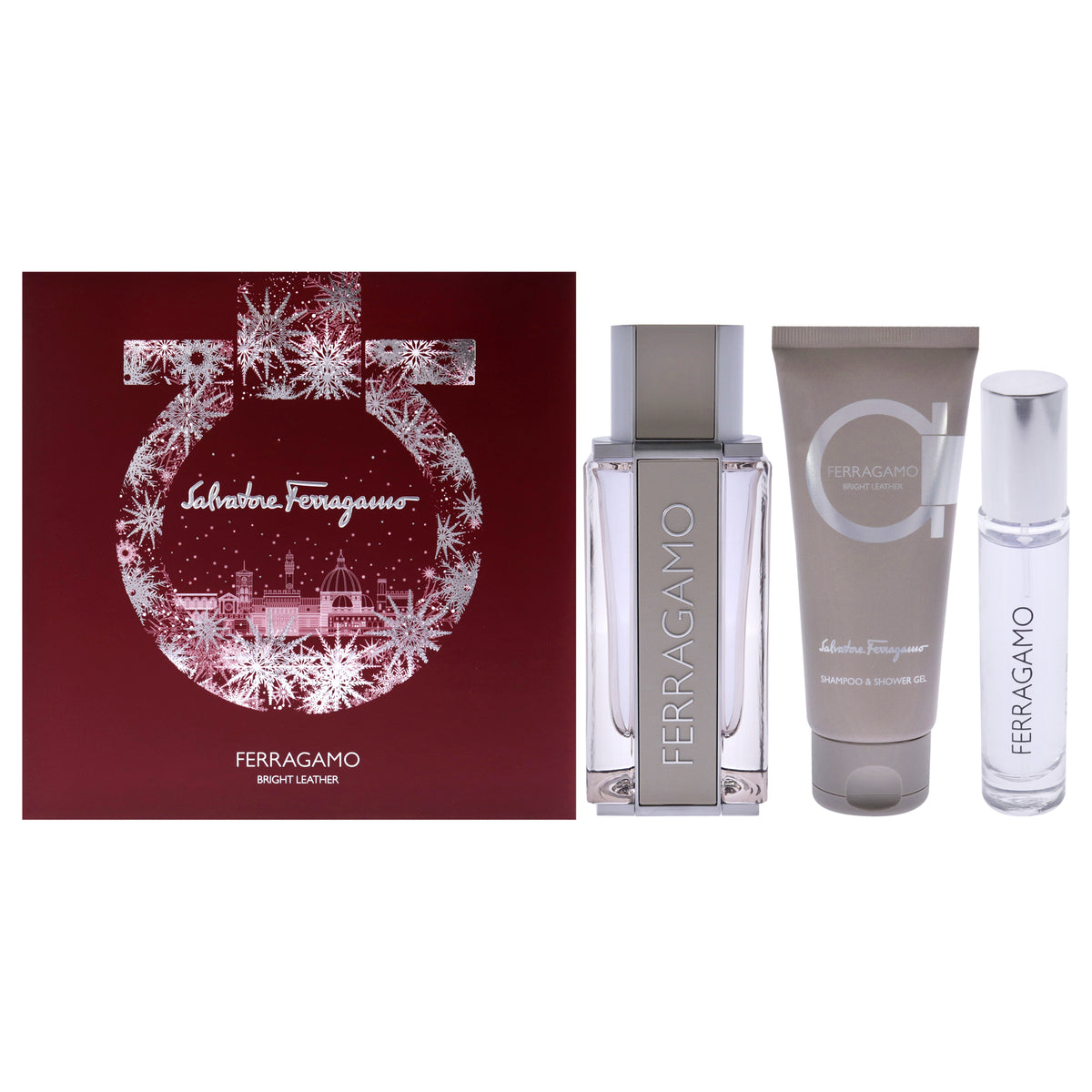 Salvatore Ferragamo Ferragamo Bright Leather Set 3 Pc Gift Set-Thefragrancemart.com
