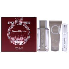 Salvatore Ferragamo Ferragamo Bright Leather Set 3 Pc Gift Set-Thefragrancemart.com