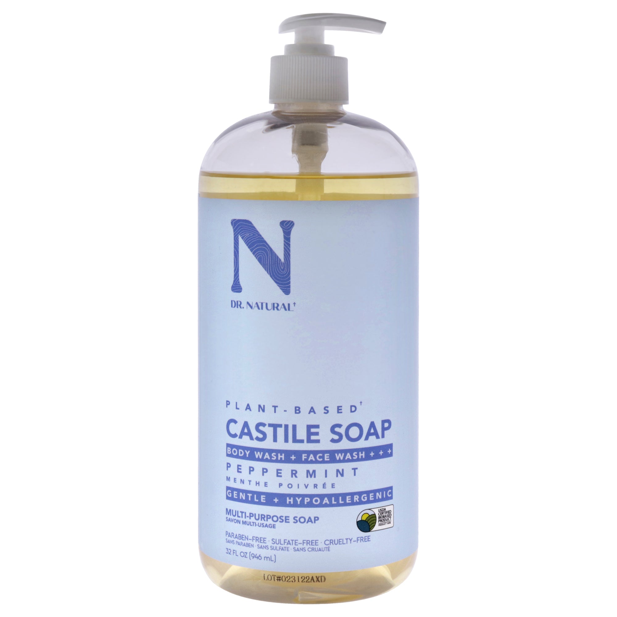 Dr. Natural Castile Liquid Soap -Peppermint -Thefragrancemart.com