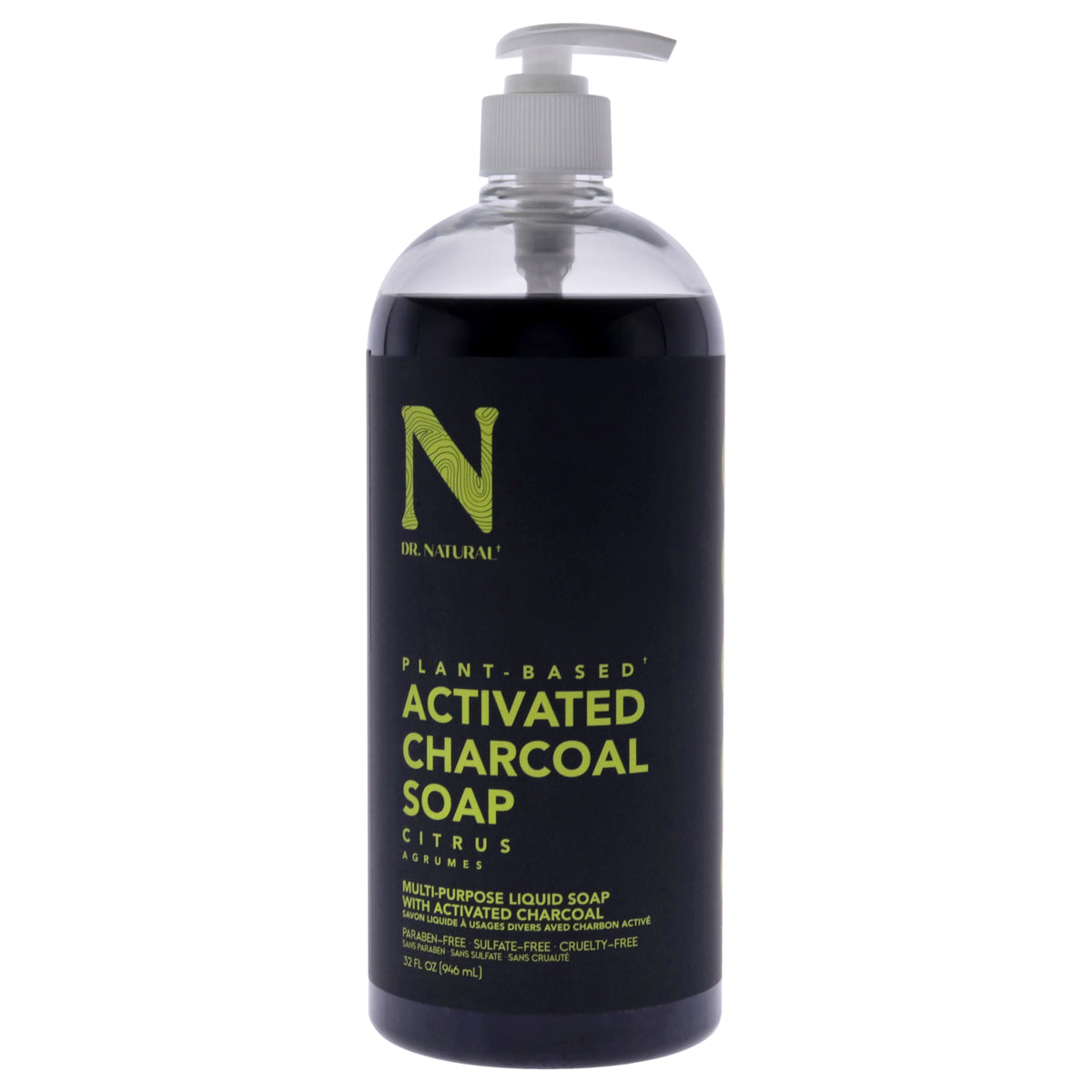Dr. Natural Activated Charcoal Liquid Soap - Citrus -Thefragrancemart.com