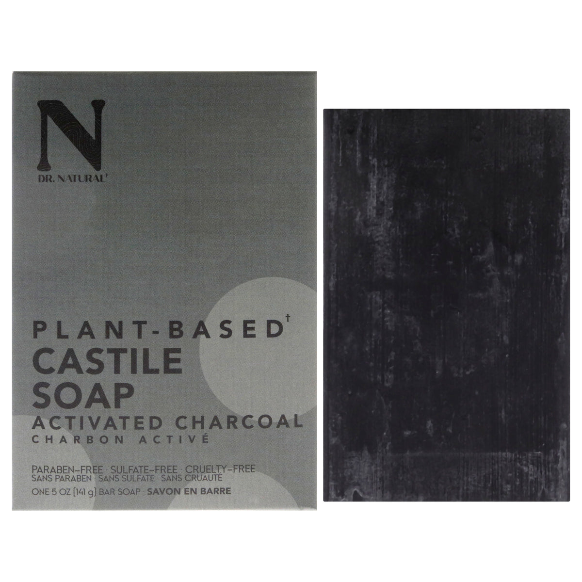 Dr. Natural Castile Bar Soap - Activated Charcoal -Thefragrancemart.com