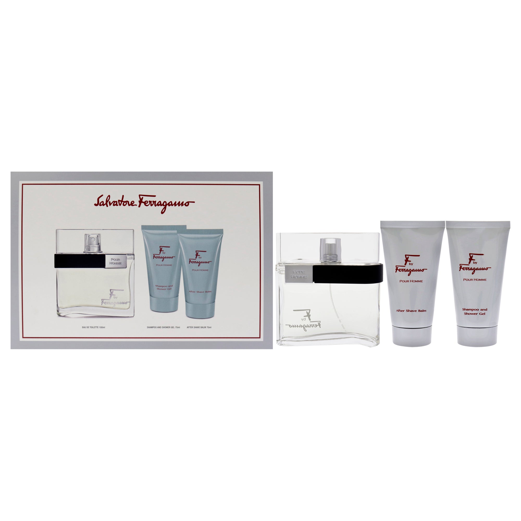 Salvatore Ferragamo F 3 Pc Gift Set-Thefragrancemart.com
