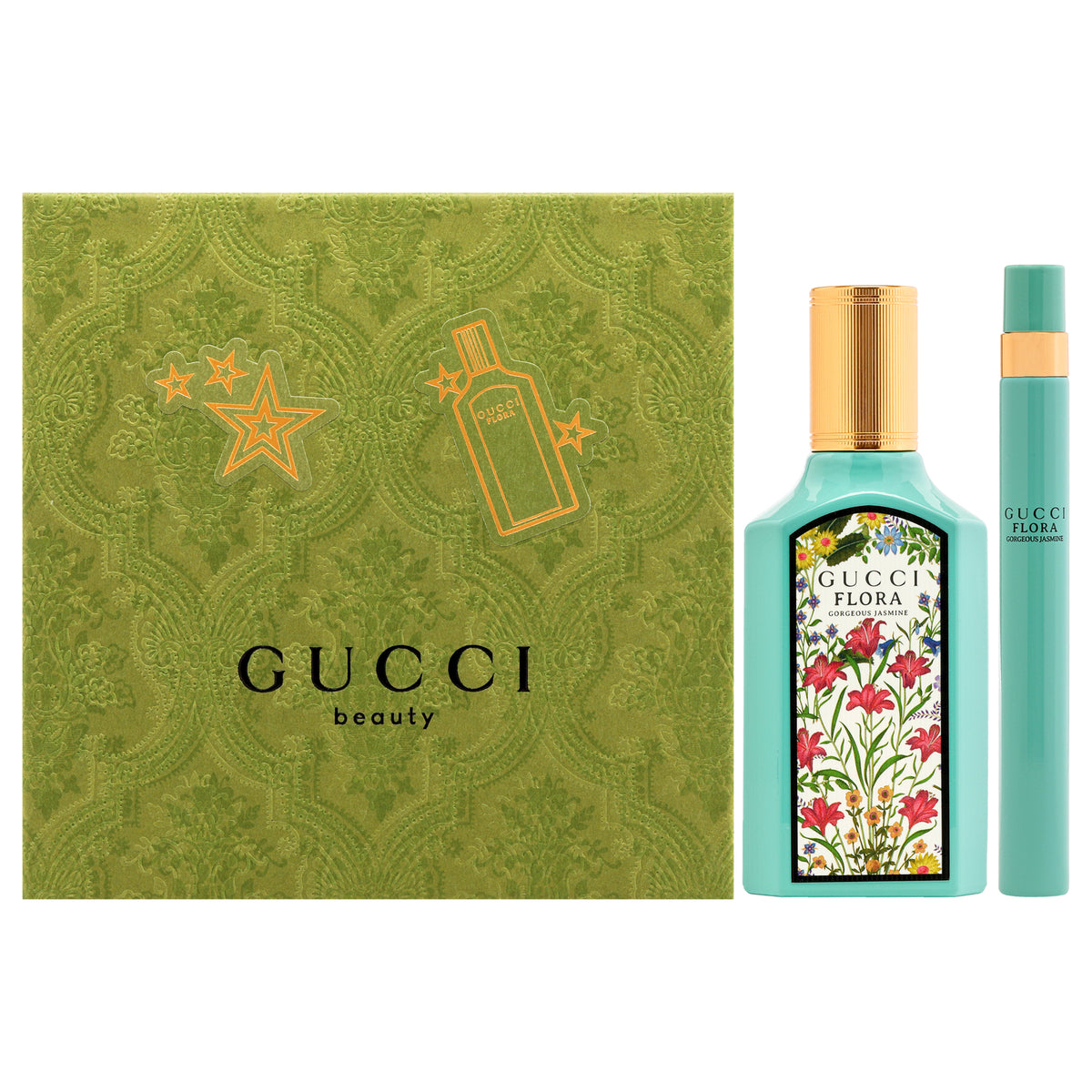 Gucci Flora Gorgeous Jasmine 2 Pc Gift Set-Thefragrancemart.com