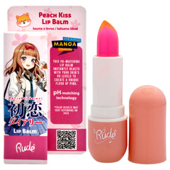 Rude Cosmetics Manga Collection Lip Balm - Peach Kiss -Thefragrancemart.com