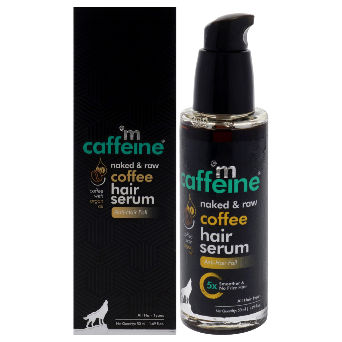 mCaffeine Naked and Raw Coffee Hair Serum - Argan Oil -Thefragrancemart.com