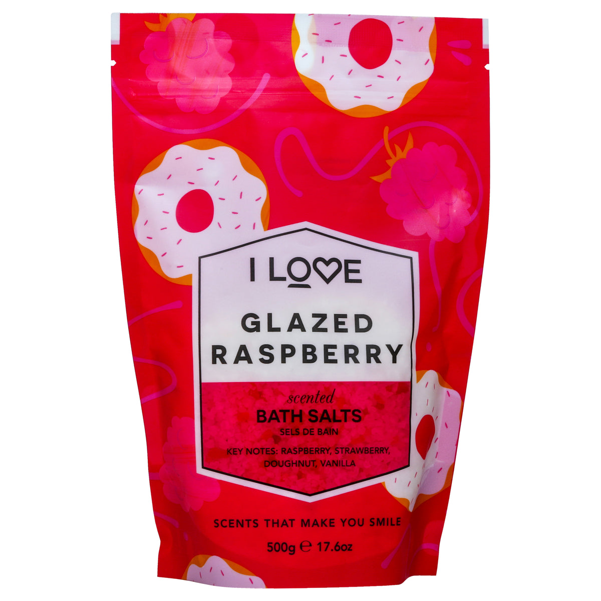 I Love Cosmetics Scented Bath Salts - Glazed Raspberry -Thefragrancemart.com