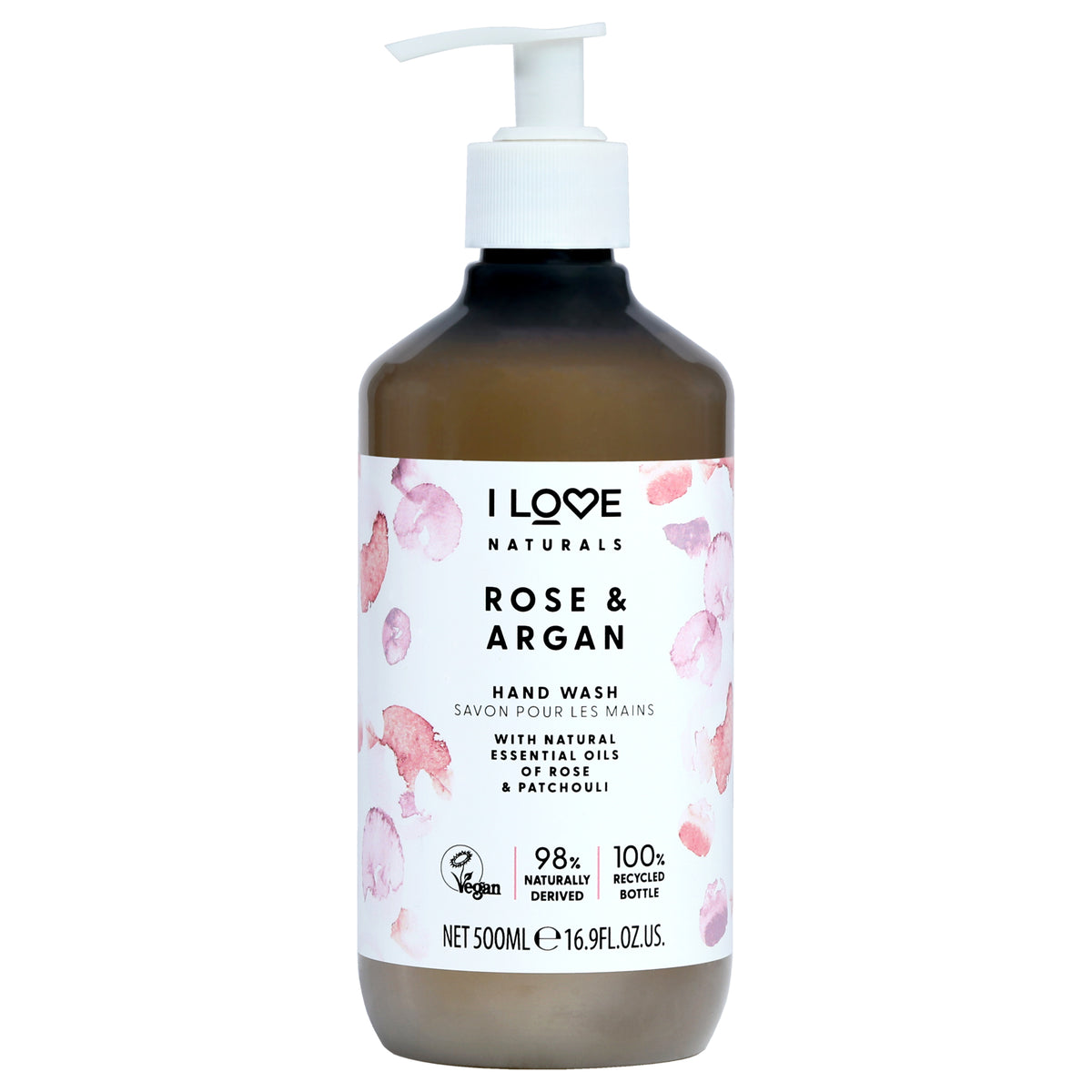 I Love Cosmetics Naturals Hand Wash - Rose and Argan -Thefragrancemart.com