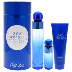 Perry Ellis 360 Very Blue 3 Pc Gift Set-Thefragrancemart.com